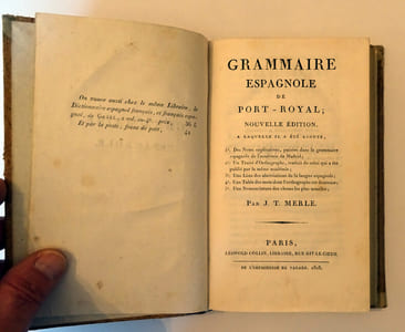 GRAMMAIRE ESPAGNOLE DE PORT-ROYAL. Nouvelle édition. À laquelle il a été ajouté ...