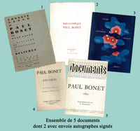CONNAISSANCE DE PAUL BONET À L'OCCASION D'UNE PRÉSENTATION DE SES RELIURES À LA GALERIE GIROUX À BRUXELLES 1933.