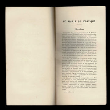 EXPOSITION UNIVERSELLE PARIS 1900 PALAIS DE L'OPTIQUE.
GUIDE de LA GRANDE LUNETTE. FAIDEAU Ferdinand