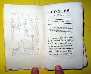 CONTES NOUVEAUX SANS PRÉFACE SANS NOTES ET SANS PRÉTENTIONS par UN HOMME DE LETTRES Auteur de plusieurs ouvrages qui n'ont point eu de succès, et d'une tragédie projetée, dont Mme de G*** a parlé fort avantageusement dans son journal imaginaire.