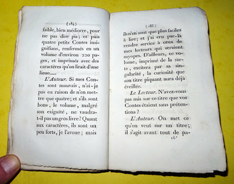 CONTES NOUVEAUX SANS PRÉFACE SANS NOTES ET SANS PRÉTENTIONS par UN HOMME DE LETTRES Auteur de plusieurs ouvrages qui n'ont point eu de succès, et ...