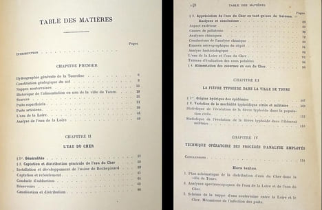 LES EAUX D'ALIMENTATION de la VILLE DE TOURS.. MÉTADIER P.
