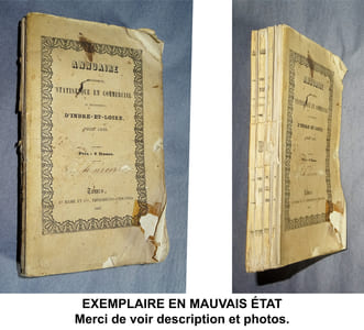 ANNUAIRE STATISTIQUE ET COMMERCIAL du Département d'INDRE-ET-LOIRE pour 1843