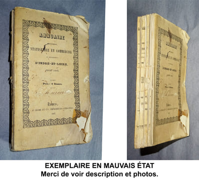 ANNUAIRE STATISTIQUE ET COMMERCIAL du Département d'INDRE-ET-LOIRE pour 1843. undefined