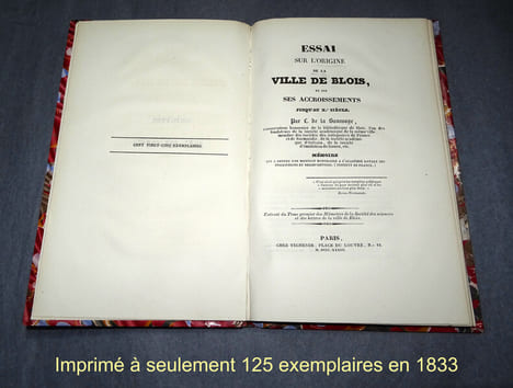 ESSAI SUR L'ORIGINE DE LA VILLE DE BLOIS ET SUR SES ACCROISSEMENTS JUSQU'AU Xe SIÈCLE. SAUSSAYE, L. de la