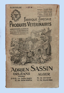 Catalogue 1937 de La Fabrique spéciale de PRODUITS VÉTÉRINAIRES Adrien Sassin, à Orléans et à Alger.
. SASSIN Adrien.