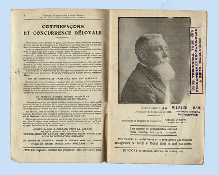 Catalogue 1937 de La Fabrique spéciale de PRODUITS VÉTÉRINAIRES Adrien Sassin, à Orléans et à Alger.
. SASSIN Adrien.