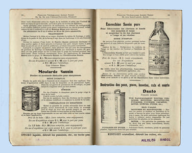 Catalogue 1937 de La Fabrique spéciale de PRODUITS VÉTÉRINAIRES Adrien Sassin, à Orléans et à Alger.