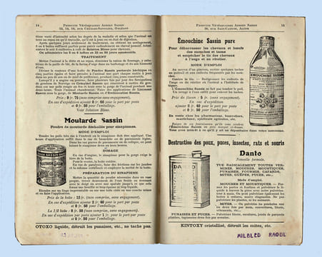Catalogue 1937 de La Fabrique spéciale de PRODUITS VÉTÉRINAIRES Adrien Sassin, à Orléans et à Alger.
. SASSIN Adrien.