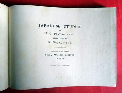 JAPANESE STUDIES. PONTING H.G. [Herbert George] & OGAWA K.