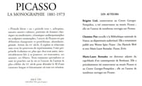 PICASSO LA MONOGRAPHIE 1881-1973