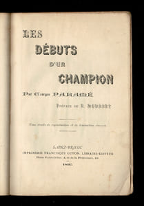 MORIN, LES DÉBUTS D'UN CHAMPION.