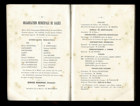 SALIES-GUIDE. Excursions, Analyses des eaux, Renseignements divers. undefined