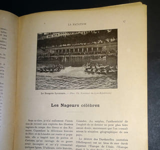 LA NATATION. NAGEURS ET JOUTEURS.
Les joutes à la lance en France - Les nageurs célèbres, modernes et contemporains - Professionnels et acrobates de la nage - L'action des sauveteurs