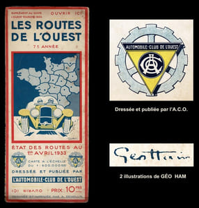 LES ROUTES DE L'OUEST. 7e année. ÉTAT DES ROUTES AU 1er AVRIL 1933.