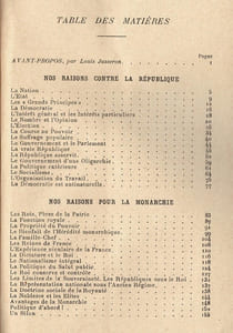 NOS RAISONS
CONTRE LA RÉPUBLIQUE
POUR LA MONARCHIE
