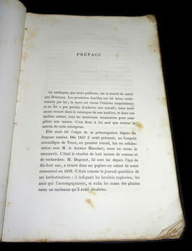 CATALOGUE DES PLANTES VASCULAIRES du Département d'INDRE-ET-LOIRE.. DELAUNAY Jules. Préface de l'abbé J. Coqueray.