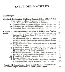 HISTOIRE DE LA FRANC-MAÇONNERIE ET DES SOCIÉTÉS SECRÈTES DANS LE DÉPARTEMENT DE LA VIENNE (1750-1943).