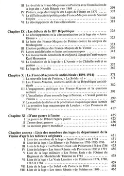 HISTOIRE DE LA FRANC-MAÇONNERIE ET DES SOCIÉTÉS SECRÈTES DANS LE DÉPARTEMENT DE LA VIENNE (1750-1943).. FAUCHER Jean-Claude