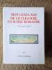 700 ans de Littérature en Suisse Romande - Anthologie. Christophe CALAME