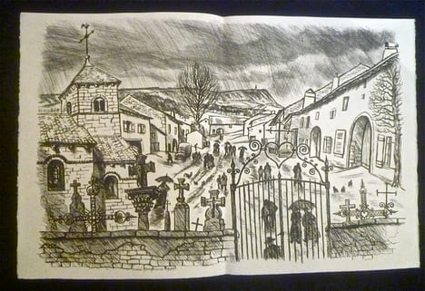 2 Novembre: 
illustrations par André JACQUEMIN sur des pages de Maurice BARRÈS consacrées au souvenir.. / JACQUEMIN (André) / - BARRÈS (Maurice)