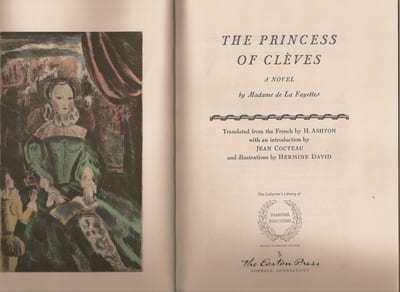 The princess of Clèves. A novel translated from the French by H. Ashton with an introduction by Jean COCTEAU.
