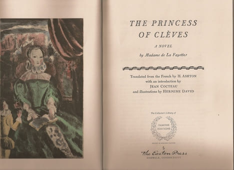 The princess of Clèves. A novel translated from the French by H. Ashton with an introduction by Jean COCTEAU.. / DAVID Hermine / - LA FAYETTE ...