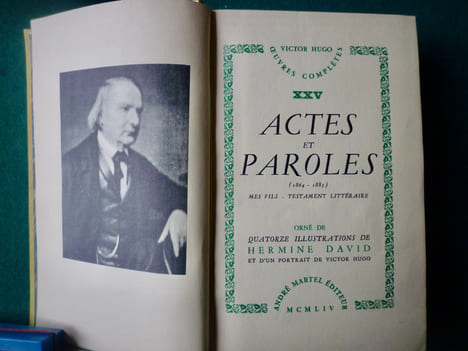 Actes et Paroles suivi de Mes Fils et Testament Littéraire.. / DAVID (Hermine) / - HUGO (Victor)