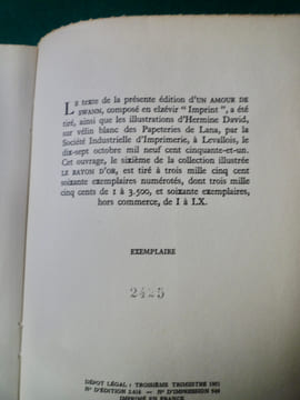 Un amour de Swann.. / DAVID Hermine / - PROUST (Marcel).