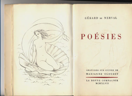 Poésies.. NERVAL (Gérard de) - / Marianne CLOUZOT/