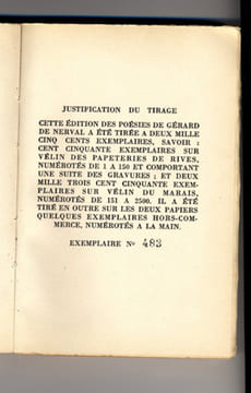 Poésies.. NERVAL (Gérard de) - / Marianne CLOUZOT/