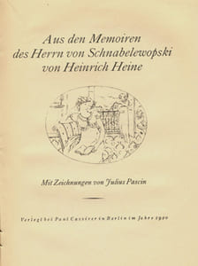 Aus den Memoiren des Hern von Schnabelewopski.