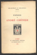 Poésies.. CHENIER (André).