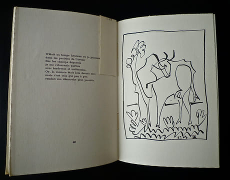 L'espace et la flûte.
Variations sur douze dessins de PICASSO.. TARDIEU (Jean)