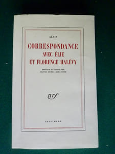 Correspondance avec Elie et Florence HALEVY.
Préface et notes par Jeanne Michel-Alexandre.