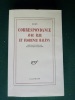 Correspondance avec Elie et Florence HALEVY.
Préface et notes par Jeanne Michel-Alexandre.. ALAIN