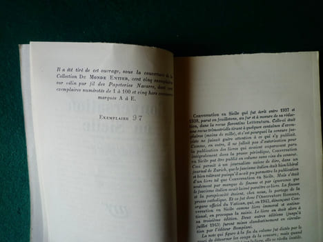 Conversation en Sicile
Traduit par Michel Arnaud
Collection "Du Monde Entier". Elio VITTORINI