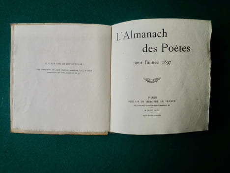L'Almanach des Poëtes pour l'année 1897. undefined