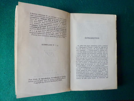 Lettres françaises
Avec une introduction et des notes de G. Jean-Aubry.. Joseph CONRAD