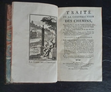 Traité de la construction des chemins.
Où il est parlé de ceux des Romains, & de ceux des Modernes, suivant qu'on les pratique en France; de leurs figures; de leurs matières, & de leurs dispositions dans toutes sortes de lieux, des Pavez des grands chemins, & de ceux des Ruës dans les Villes.
La carte de l'ancienne Gaule, où les Chemins des Romains sont tracez selon l'Itinéraire d'Antonin, qui marque les endroits où ils passaient en France.