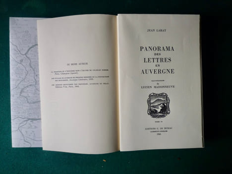 Panorama des lettres en Auvergne.. Jean LARAT - Lucien MAISONNEUVE