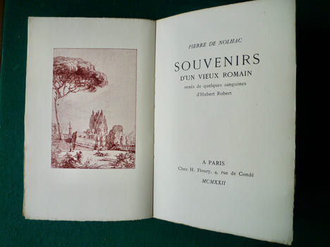 Souvenirs d'un vieux romain ornés de quelques sanguines d'Hubert ROBERT. Pierre de NOHLAC