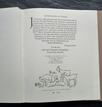 Les Géorgiques.
Texte latin et version française de l'Abbé Jacques DELLILE.
Gravures sur bois d'Aristide MAILLOL.. VIRGILE - MAILLOL (Aristide)