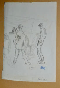 Deux hommes au bistrot