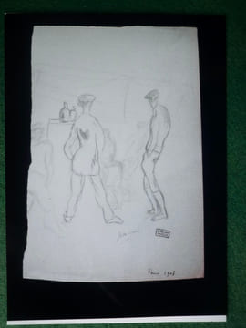 Deux hommes au bistrot. PASCIN