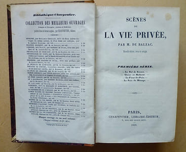 Scènes de la vie privée.