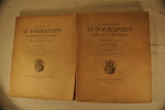 Inventaire des autographes et documents historiques réunis par Benjamin Fillon décrits par Etienne Charavay. Tome premier et second.. CHARAVAY ...