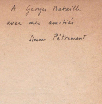 Sur la religion d'Alain (avec quelques remarques concernant celle de Simone Weil).. PETREMENT (Simone).