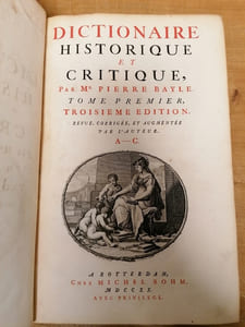 Dictionnaire historique et critique.
