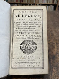 L'Office de l'Eglise en françois...